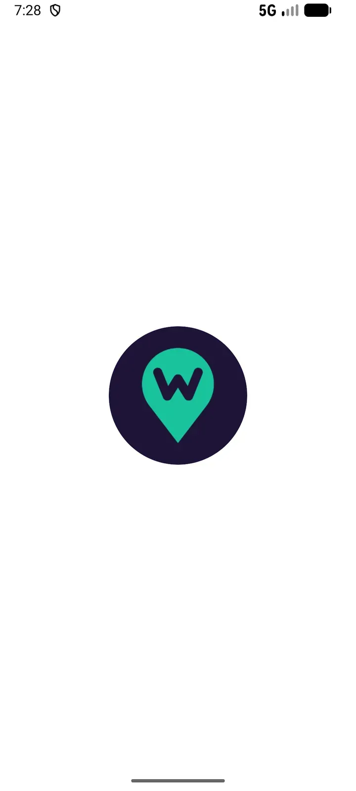 Splash screen, light theme: the Wamia logo